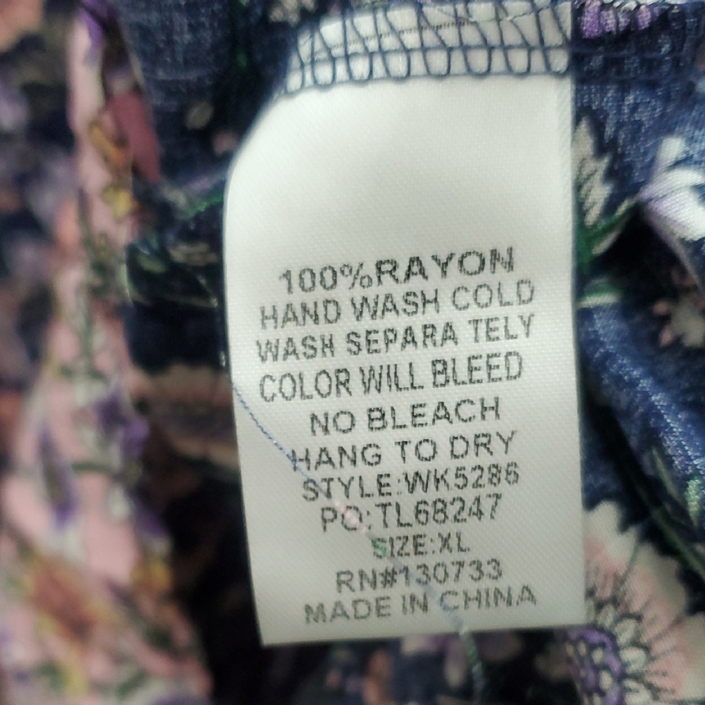 Umgee Navy Floral Patterned Dress - Picture 3 of 8